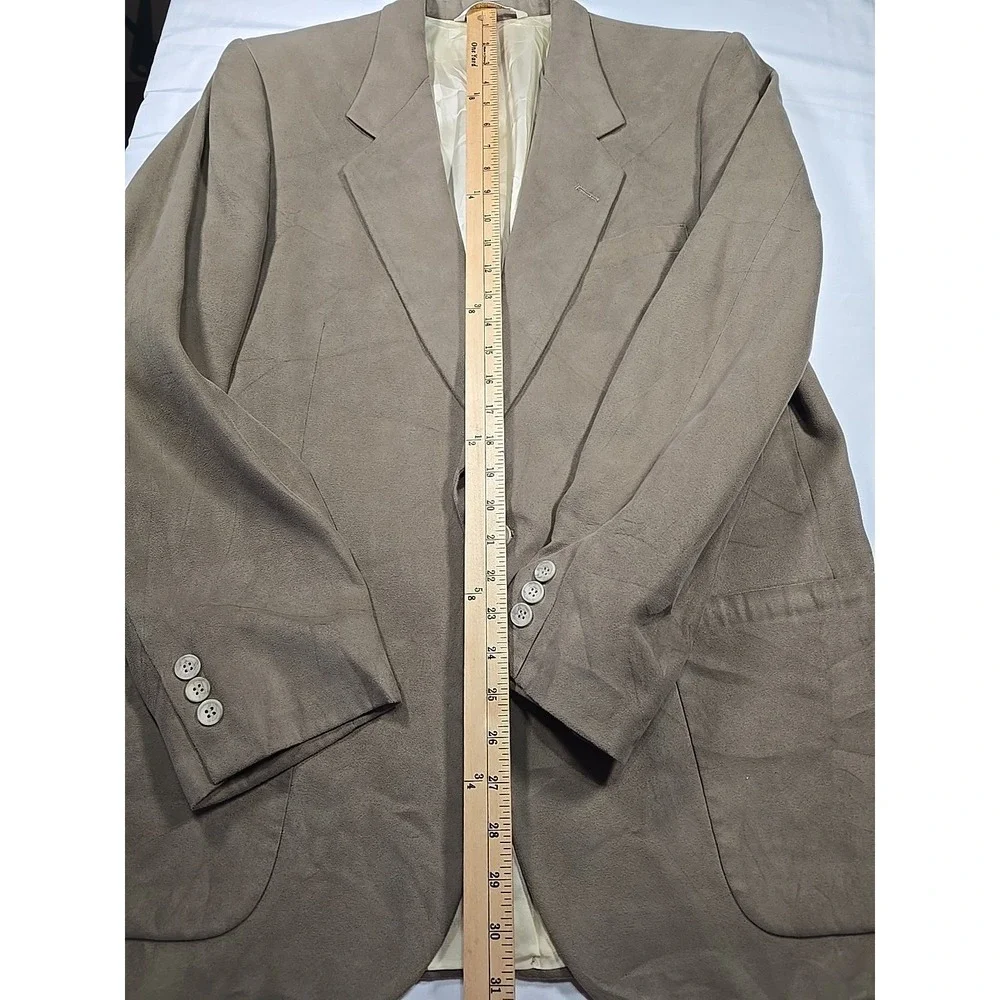Nino Cerruti Men's‎ Brown Nova Faux Suede Blazer Sport Coat Jacket 40R Rare